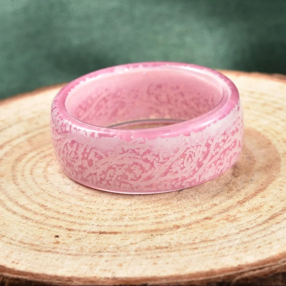 Pink Resin Band Ring